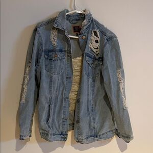 Boom Boom Jeans Light Blue Distressed Jacket